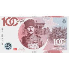 One Banknote 100 jaar Turkse Republiek 1923 - 1950 - Türkiye Cumhuriyeti'nin 100 yılı 1923 - 1950